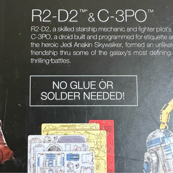 New Fascinations Metal Earth Star Wars R2-D2 & C-3PO Metal Building Kit Sealed - Picture 7 of 7